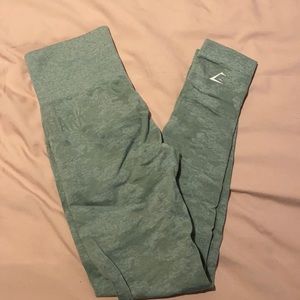Green camo leggings